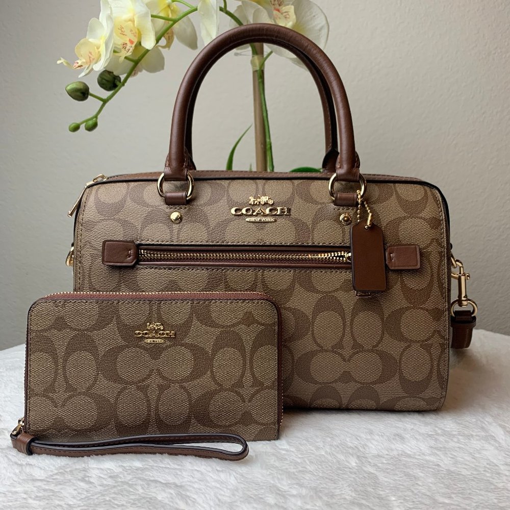 Coach Rowan Satchel w/ Phone Wallet